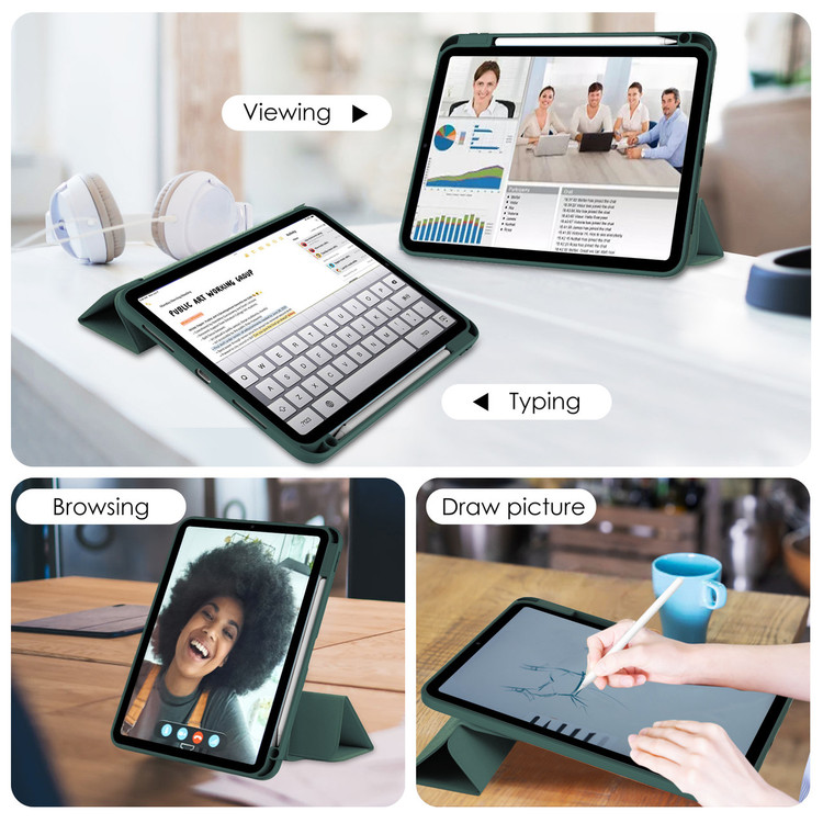 کیف کلاسوری اسمارت سیلیکونی جا قلم دار مناسب برای تبلت اپل iPad Air 11 2026 (M4)